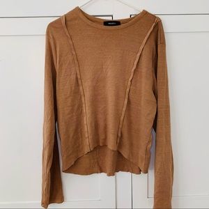 Forever 21 Beige Long Sleeve Front Seams Top Size 3X